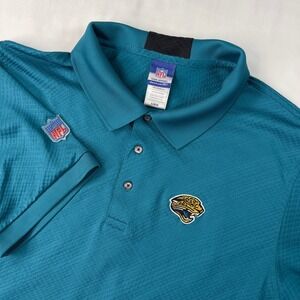 Reebok Jacksonville Jaguars Polo‎ Shirt Mens Large NFL Football Teal